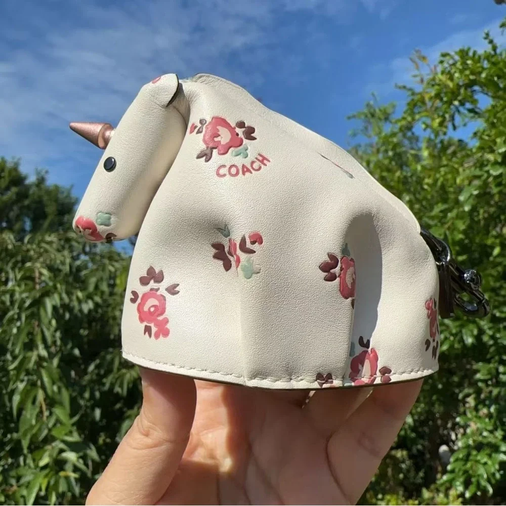 EUC Coach Uni Coin Case With Floral Bloom Print 27129